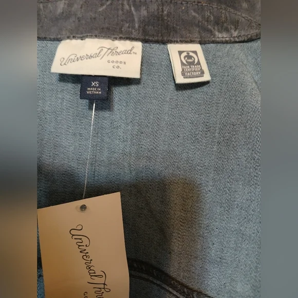 New XS Universal Thread Soft Chic Gray Jean Jacket - Picture 5 of 6